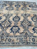10x11 Antique Oushak Rug #2513 / 10x11 Vintage Rug - Blue Parakeet Rugs