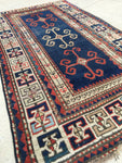3'8 x 5'4 Antique Kazak Rug - Blue Parakeet Rugs