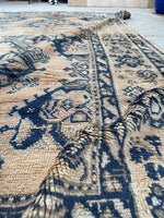 10x11 Antique Oushak Rug #2513 / 10x11 Vintage Rug - Blue Parakeet Rugs