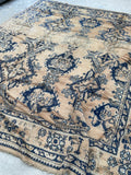 10x11 Antique Oushak Rug #2513 / 10x11 Vintage Rug - Blue Parakeet Rugs