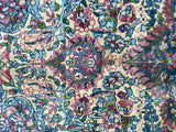 6'7 x 8'8 Antique Persian Kerman Rug #2514 - Blue Parakeet Rugs