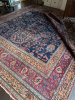10'2 x 11'8 Antique early 1900s rug #711 - Blue Parakeet Rugs