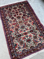 3x5 Vintage Persian Heriz Rug #2516ML - Blue Parakeet Rugs