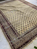 8'8 x 11'5 Antique Ivory Ground Agra Rug #2790