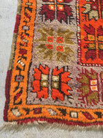3'11 x 6'11  Antique Anatolian Turkish Rug / 4x7 Turkish Rug  (#954ML) - Blue Parakeet Rugs