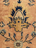9x9 Antique Turkish pink Sivas rug #2198 / 9x9 Vintage Rug - Blue Parakeet Rugs