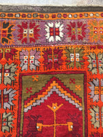 3'11 x 6'11  Antique Anatolian Turkish Rug / 4x7 Turkish Rug  (#954ML) - Blue Parakeet Rugs