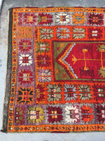 3'11 x 6'11  Antique Anatolian Turkish Rug / 4x7 Turkish Rug  (#954ML) - Blue Parakeet Rugs