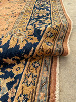 9x9 Antique Turkish pink Sivas rug #2198 / 9x9 Vintage Rug - Blue Parakeet Rugs