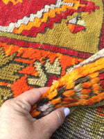 3'11 x 6'11  Antique Anatolian Turkish Rug / 4x7 Turkish Rug  (#954ML) - Blue Parakeet Rugs