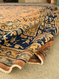 9x9 Antique Turkish pink Sivas rug #2198 / 9x9 Vintage Rug - Blue Parakeet Rugs