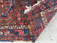 2'2 x 8'1 antique Persian Gharajeh Heriz runner (#989ML) - Blue Parakeet Rugs