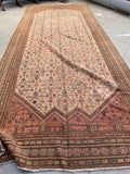 6'7 x 16'3 Long and Lean Antique Mahal rug #2202 / 7x16 Vintage Rug - Blue Parakeet Rugs