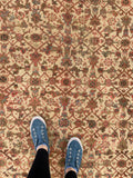 6'7 x 16'3 Long and Lean Antique Mahal rug #2202 / 7x16 Vintage Rug - Blue Parakeet Rugs