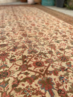 6'7 x 16'3 Long and Lean Antique Mahal rug #2202 / 7x16 Vintage Rug - Blue Parakeet Rugs