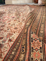 6'7 x 16'3 Long and Lean Antique Mahal rug #2202 / 7x16 Vintage Rug - Blue Parakeet Rugs