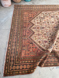 6'7 x 16'3 Long and Lean Antique Mahal rug #2202 / 7x16 Vintage Rug - Blue Parakeet Rugs