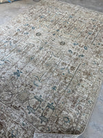 6'6 x 9'2 Antique Muted Persian Rug #2842