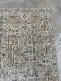 6'6 x 9'2 Antique Muted Persian Rug #2842