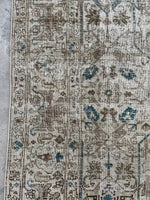 6'6 x 9'2 Antique Muted Persian Rug #2842