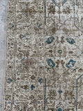 6'6 x 9'2 Antique Muted Persian Rug #2842