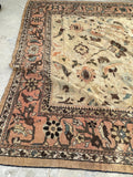 10’10 x 10’10 Ivory Sultanabad Mahal #2204 / Large square vintage rug - Blue Parakeet Rugs
