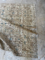 6'6 x 9'2 Antique Muted Persian Rug #2842