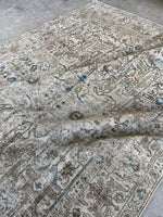 6'6 x 9'2 Antique Muted Persian Rug #2842