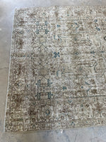 6'6 x 9'2 Antique Muted Persian Rug #2842