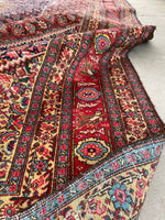 9'9 x 14'9 Antique oversize rug #2025 / 10x15 Vintage Rug - Blue Parakeet Rugs