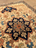 3' x 4'5 Vintage Persian Rug #1853ML / 3x4 Vintage Rug - Blue Parakeet Rugs