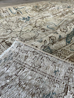 6'6 x 9'2 Antique Muted Persian Rug #2842