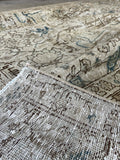 6'6 x 9'2 Antique Muted Persian Rug #2842