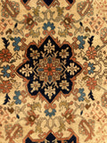 3' x 4'5 Vintage Persian Rug #1853ML / 3x4 Vintage Rug - Blue Parakeet Rugs