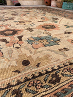10’10 x 10’10 Ivory Sultanabad Mahal #2204 / Large square vintage rug - Blue Parakeet Rugs