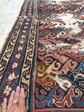3'9 x 9'3 Persian Malayer Runner / Rug Runner / Vintage Runner (#664) - Blue Parakeet Rugs