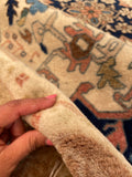 3' x 4'5 Vintage Persian Rug #1853ML / 3x4 Vintage Rug - Blue Parakeet Rugs