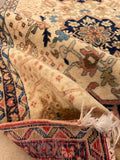 3' x 4'5 Vintage Persian Rug #1853ML / 3x4 Vintage Rug - Blue Parakeet Rugs