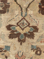 10’10 x 10’10 Ivory Sultanabad Mahal #2204 / Large square vintage rug - Blue Parakeet Rugs