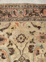 10’10 x 10’10 Ivory Sultanabad Mahal #2204 / Large square vintage rug - Blue Parakeet Rugs