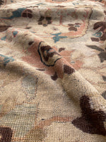 10’10 x 10’10 Ivory Sultanabad Mahal #2204 / Large square vintage rug - Blue Parakeet Rugs