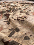 10’10 x 10’10 Ivory Sultanabad Mahal #2204 / Large square vintage rug - Blue Parakeet Rugs