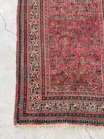 3'6 x 16'6 Antique and long Seraband runner #2020 / 4x17 Vintage runner - Blue Parakeet Rugs