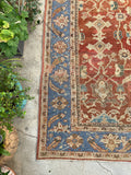 8'9 x 10'11 Rust red Sultanabad Mahal rug #2205 / 9x11 Vintage Rug - Blue Parakeet Rugs