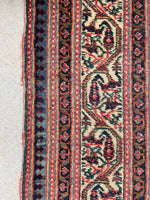 3'6 x 16'6 Antique and long Seraband runner #2020 / 4x17 Vintage runner - Blue Parakeet Rugs