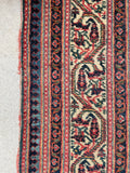 3'6 x 16'6 Antique and long Seraband runner #2020 / 4x17 Vintage runner - Blue Parakeet Rugs