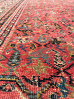 3'6 x 16'6 Antique and long Seraband runner #2020 / 4x17 Vintage runner - Blue Parakeet Rugs