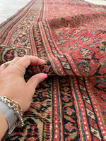 3'6 x 16'6 Antique and long Seraband runner #2020 / 4x17 Vintage runner - Blue Parakeet Rugs