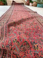 3'6 x 16'6 Antique and long Seraband runner #2020 / 4x17 Vintage runner - Blue Parakeet Rugs