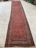 3'6 x 16'6 Antique and long Seraband runner #2020 / 4x17 Vintage runner - Blue Parakeet Rugs